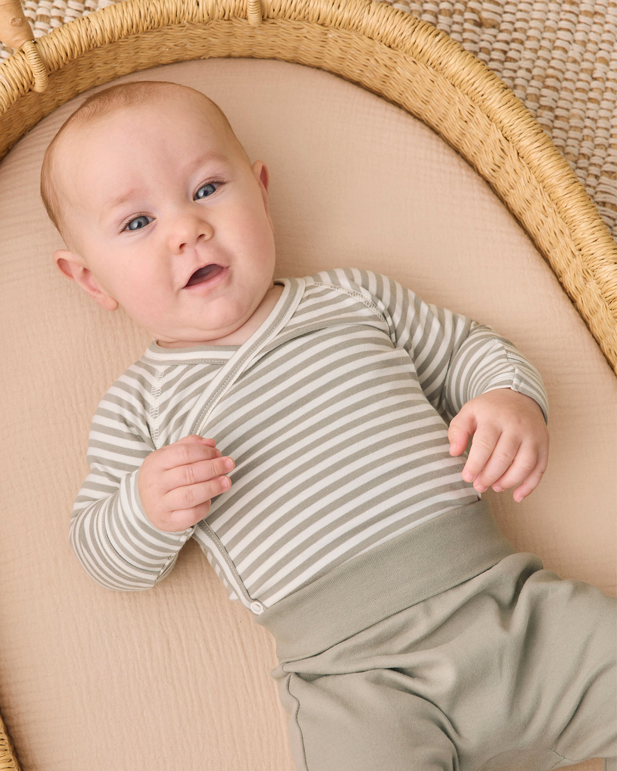 Side Snap Bodysuit + Pant Set | Laurel Stripe