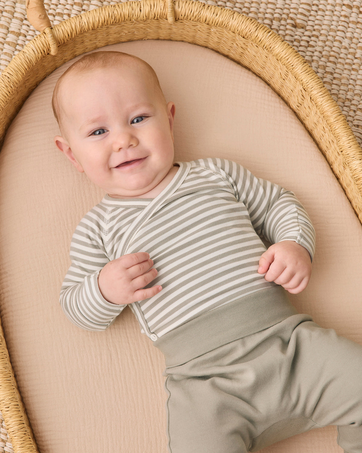 Side Snap Bodysuit + Pant Set | Laurel Stripe