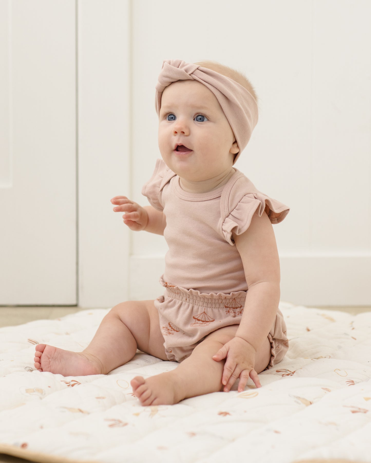 Flutter Sleeve Bodysuit | Blush