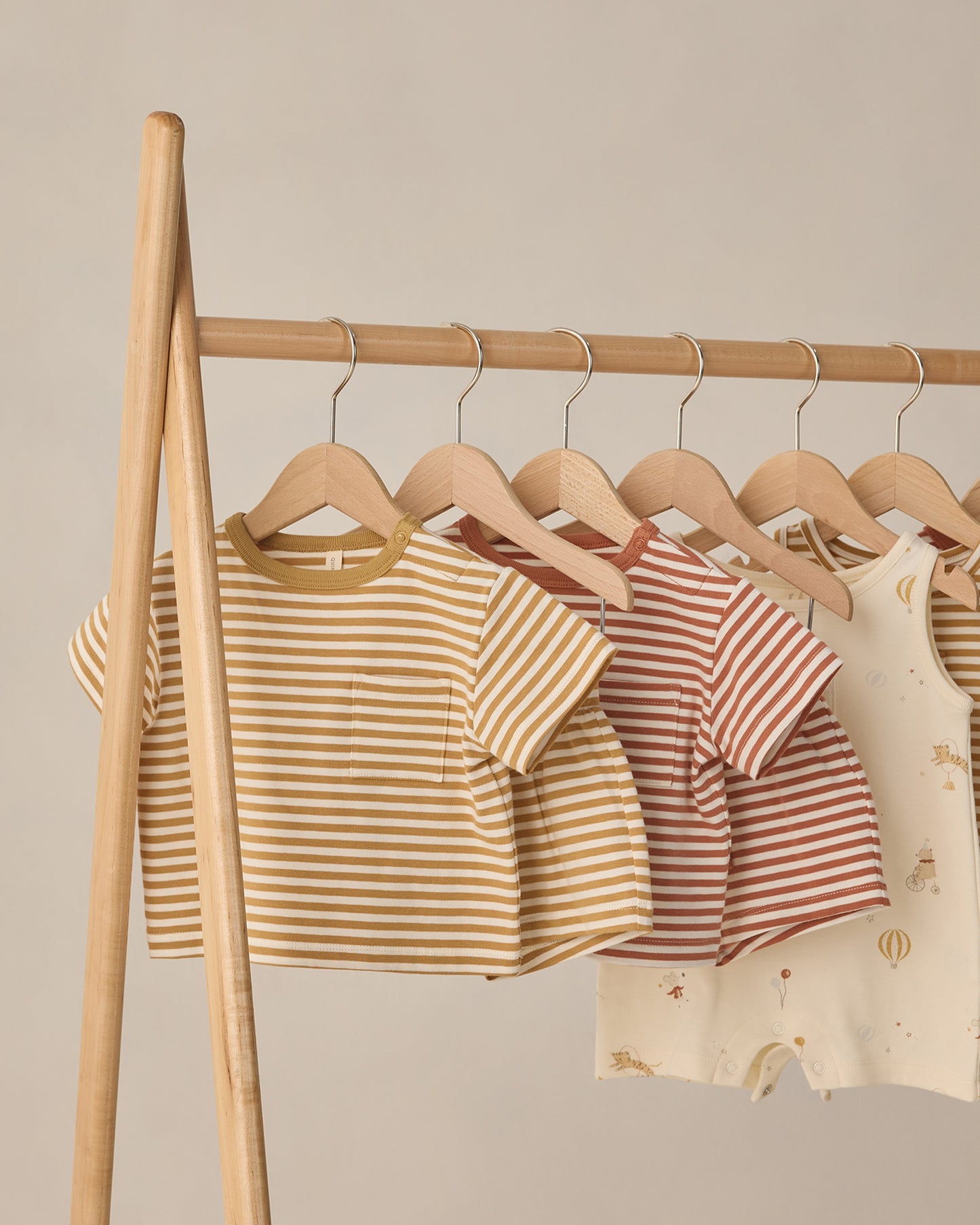 Boxy Pocket Tee + Short Set | Poppy Stripe