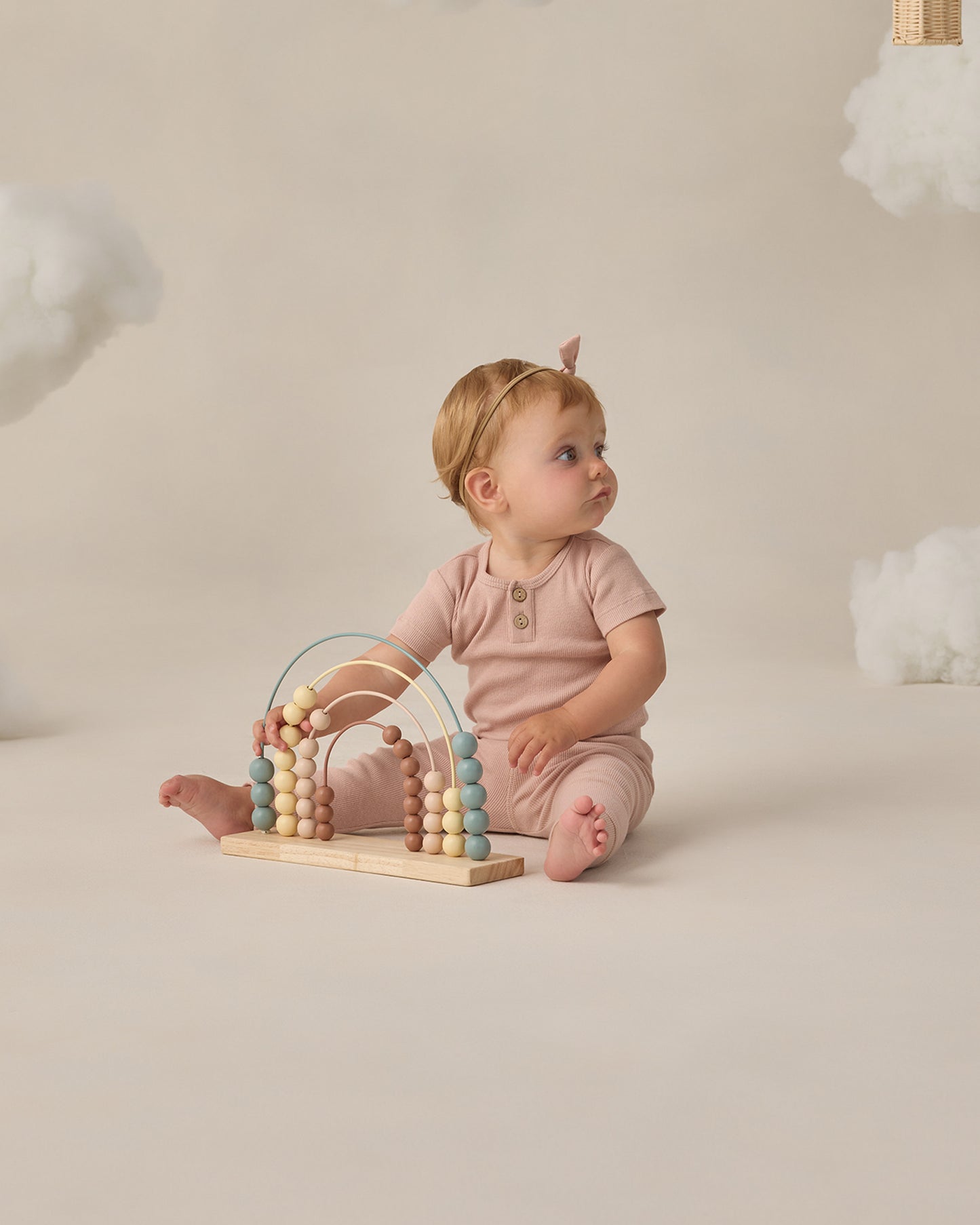 Ribbed Henley Bodysuit | Blush