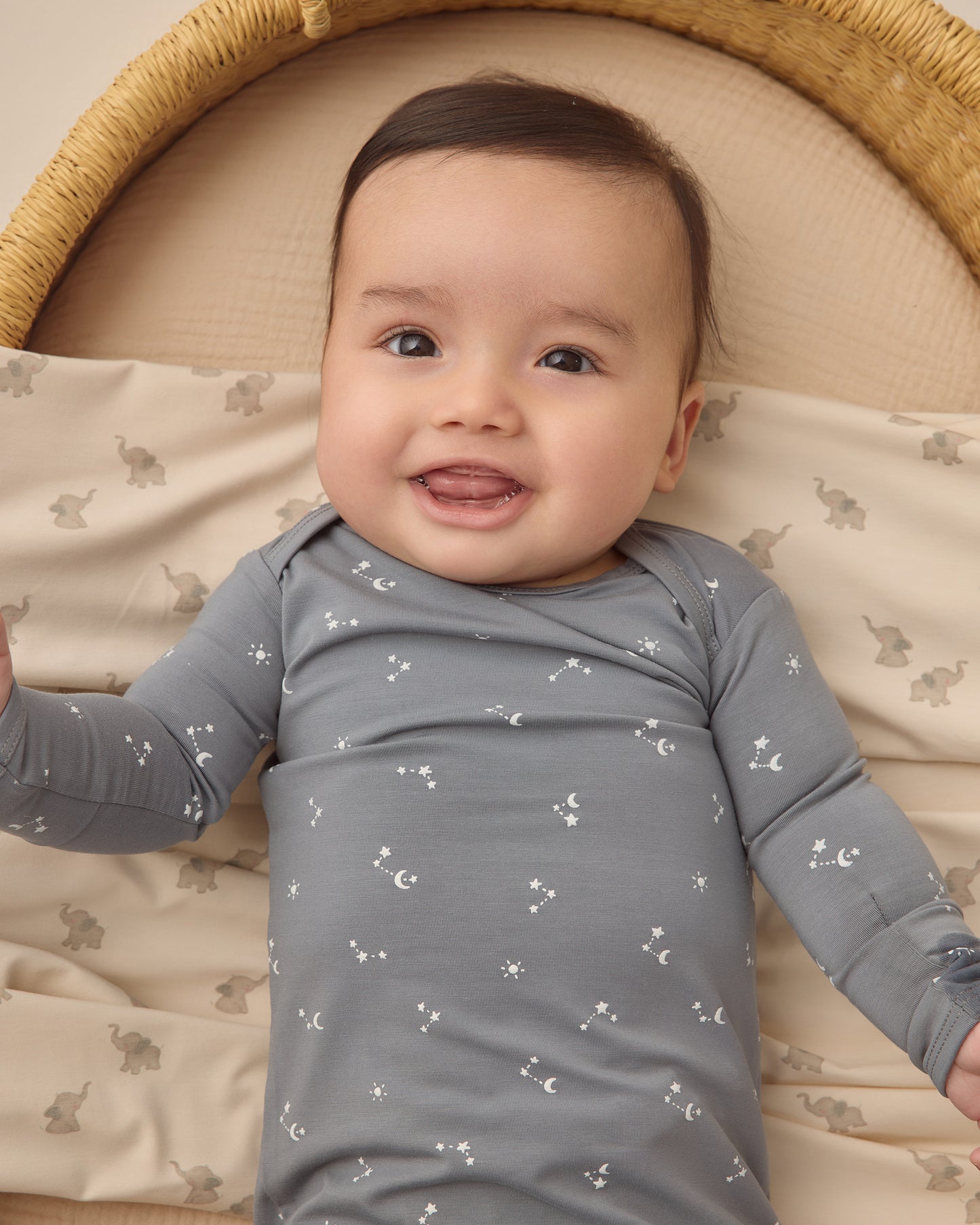 Bamboo Baby Gown + Hat Set | Starlight