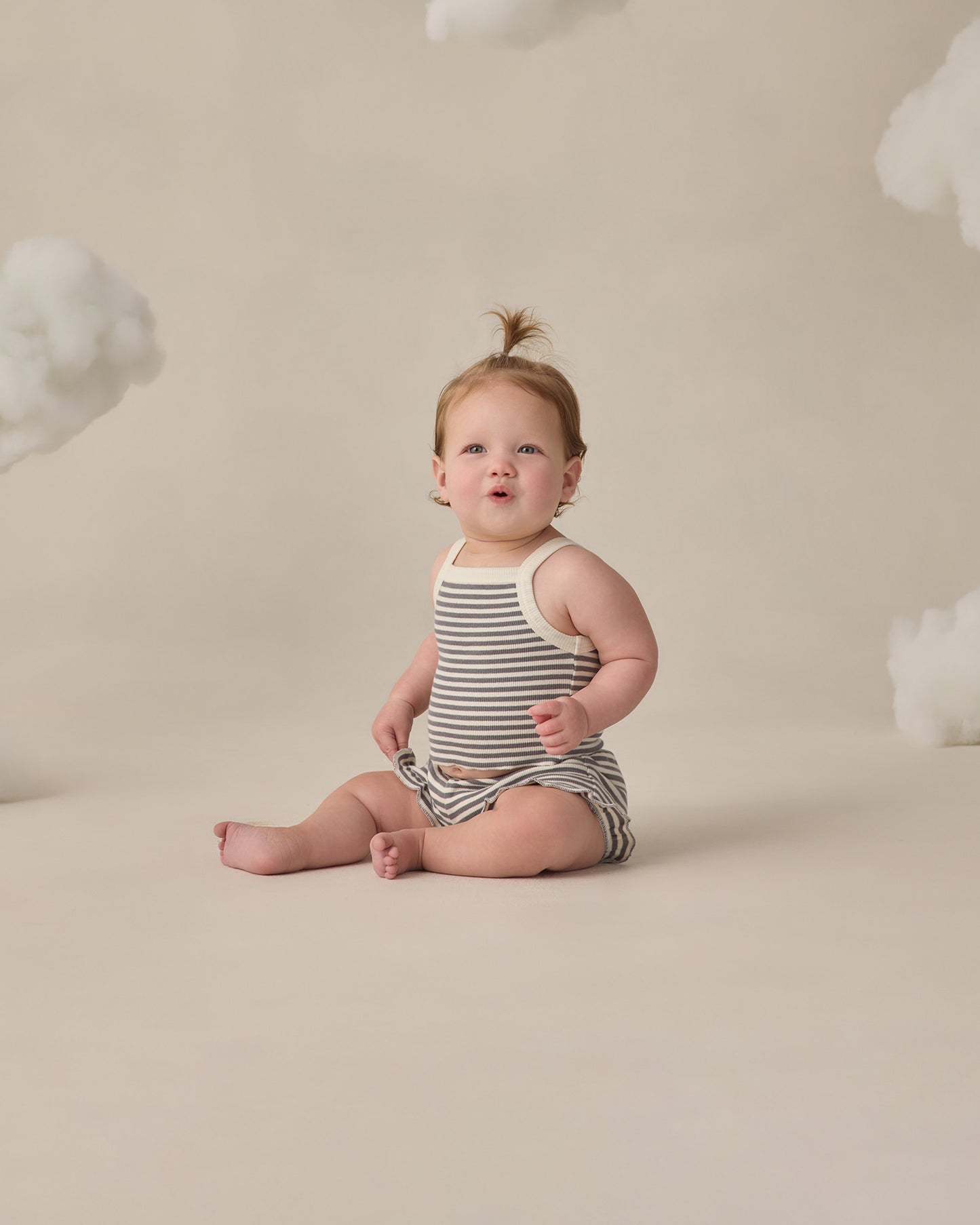 Evie Tank + Shortie Set | Ocean Stripe