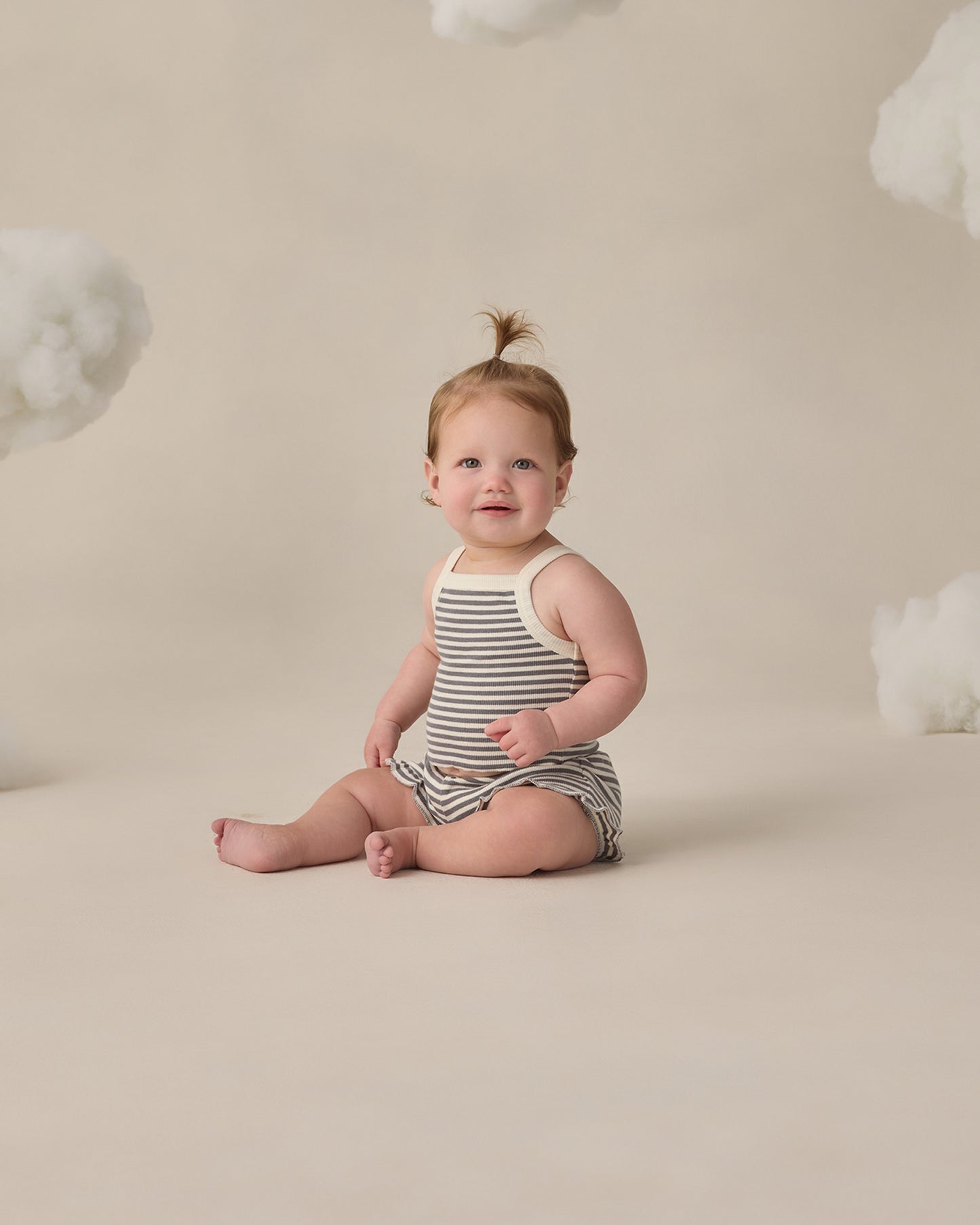 Evie Tank + Shortie Set | Ocean Stripe
