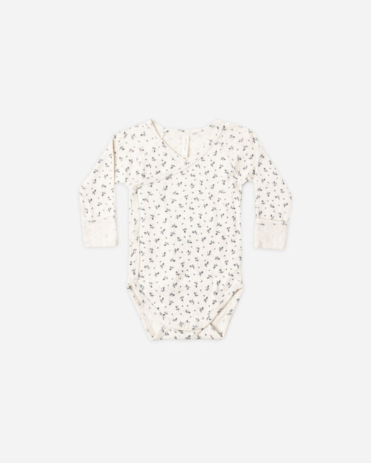 Side Snap Bodysuit | Blue Ditsy