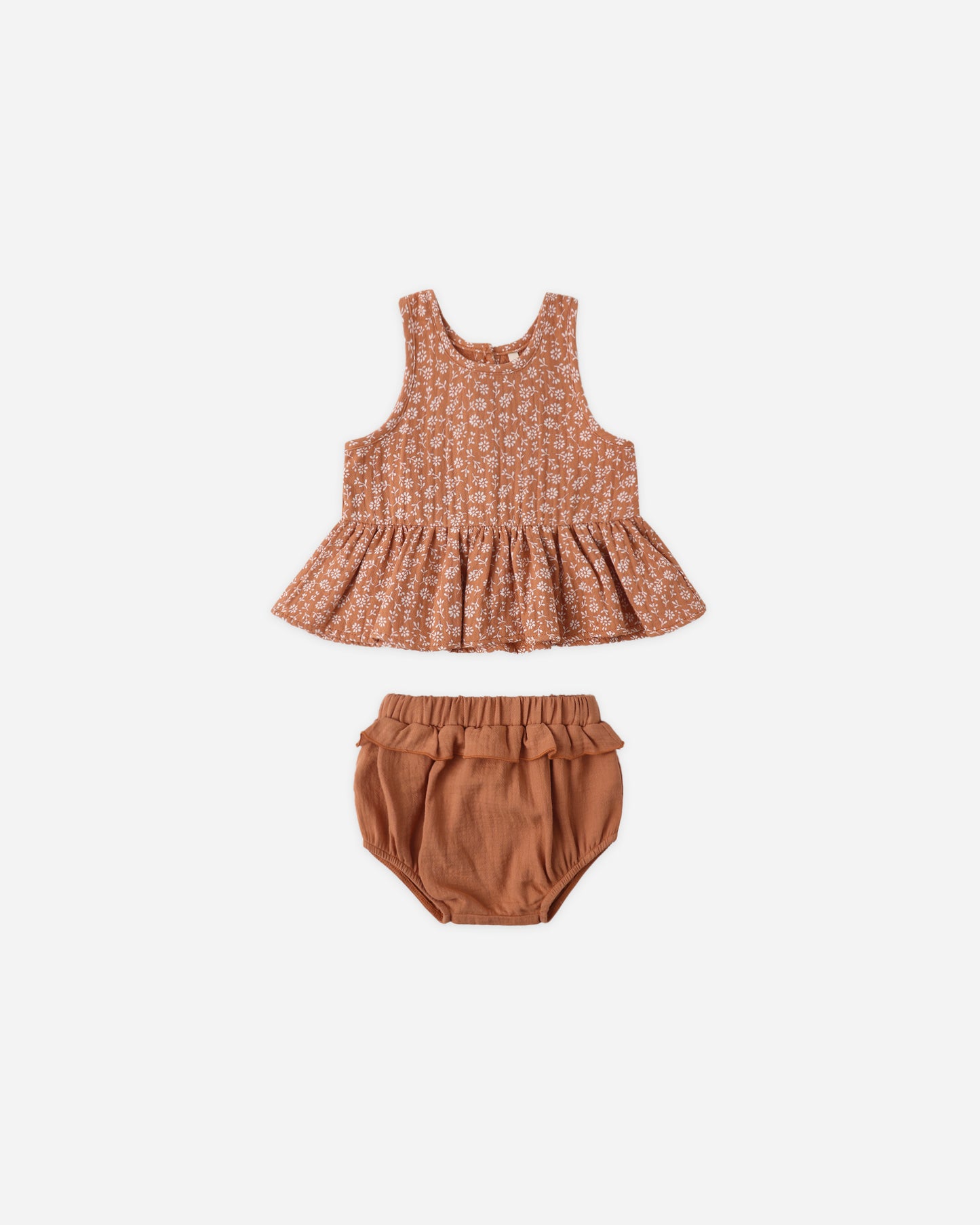 Sleeveless Peplum Set | Poppy Floral
