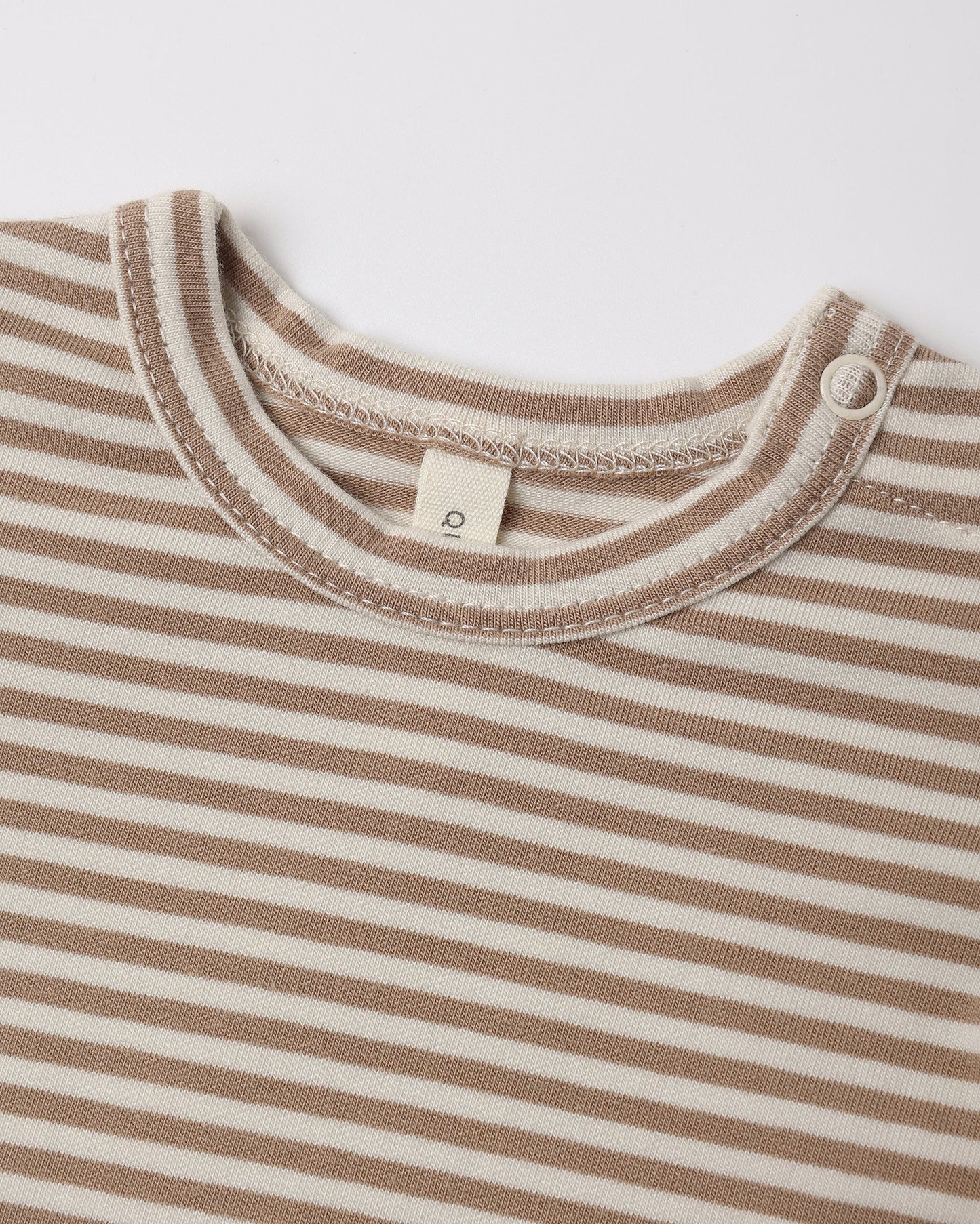 Jersey Bodysuit, 2 Pack | Bunnies/Almond Stripe