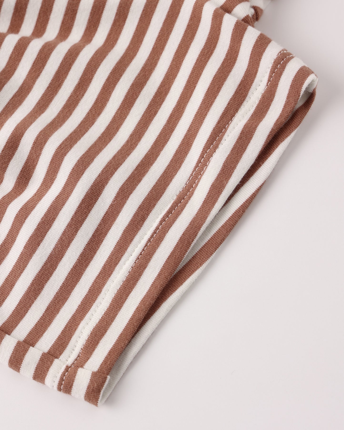 Boxy Pocket Tee + Short Set | Poppy Stripe