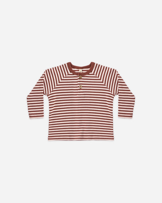 Henley Knit Top | Candy Stripe