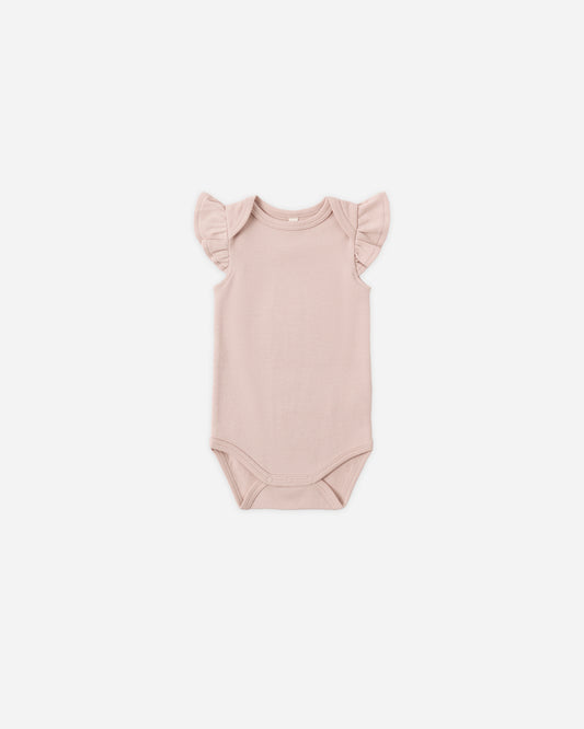 Flutter Sleeve Bodysuit | Blush