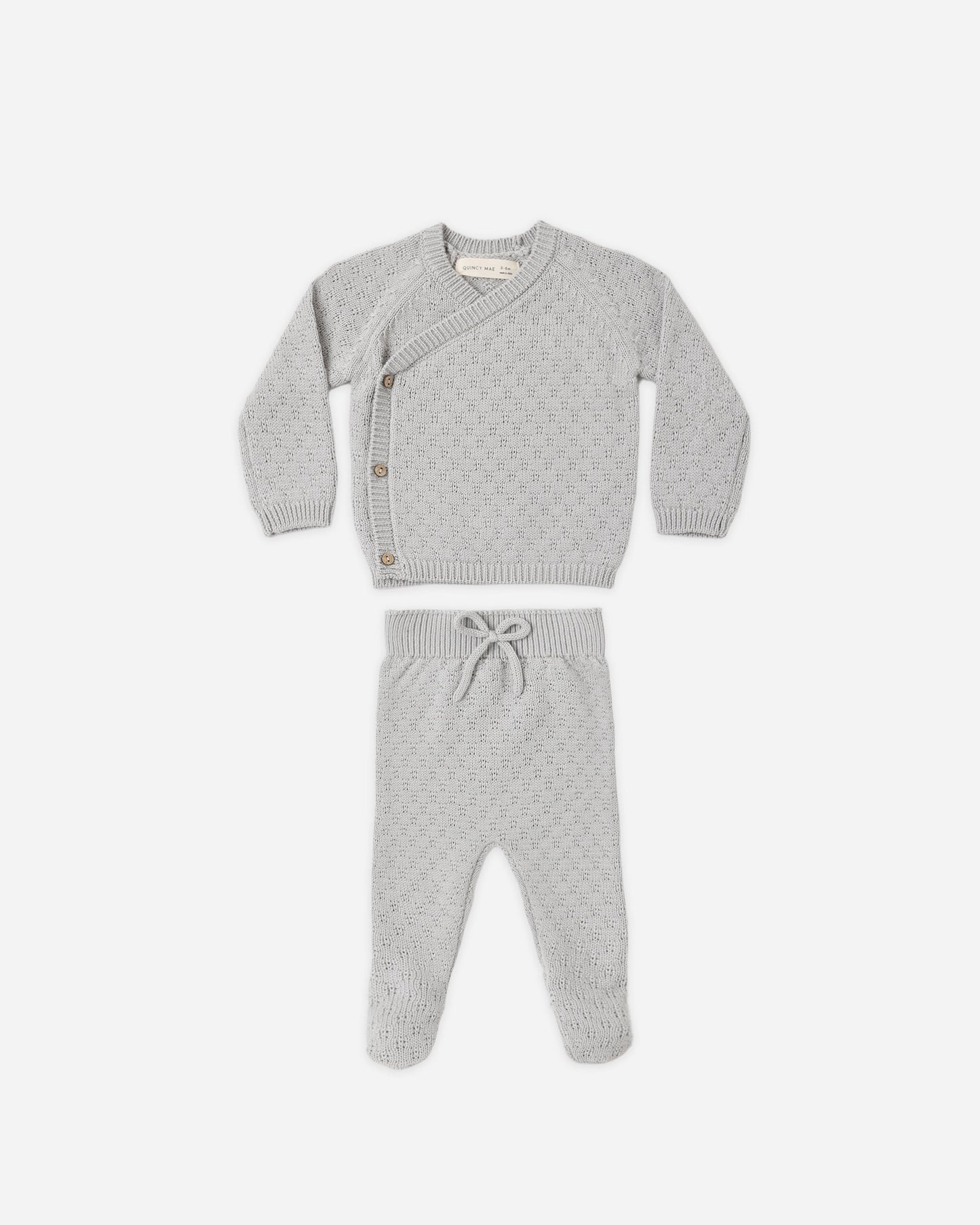 Knit Wrap Top + Pant Set | Cloud