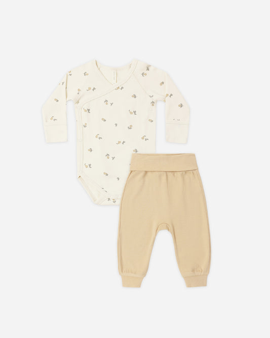 Side Snap Bodysuit + Pant Set | Pears