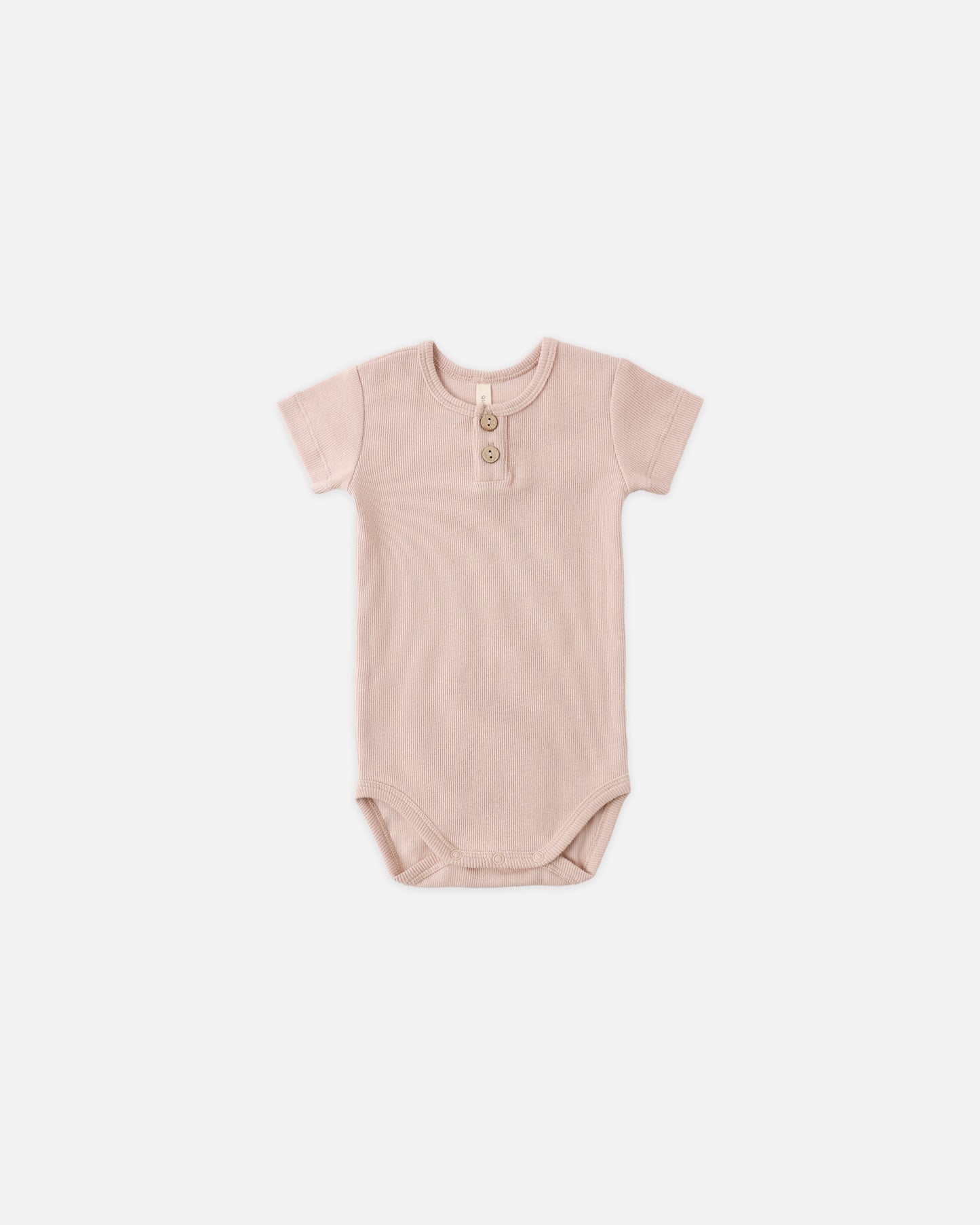 Ribbed Henley Bodysuit | Blush