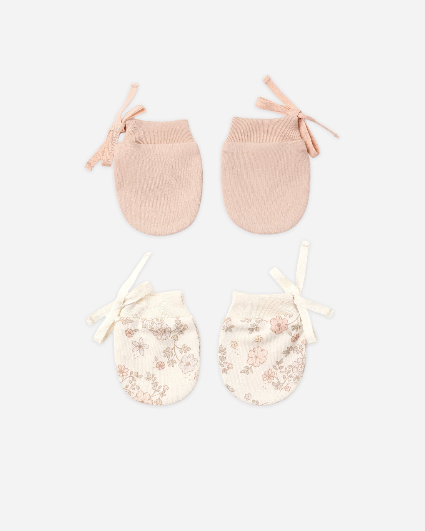 No Scratch Mittens, Set of 2 | Floral Vine/Dusty Rose