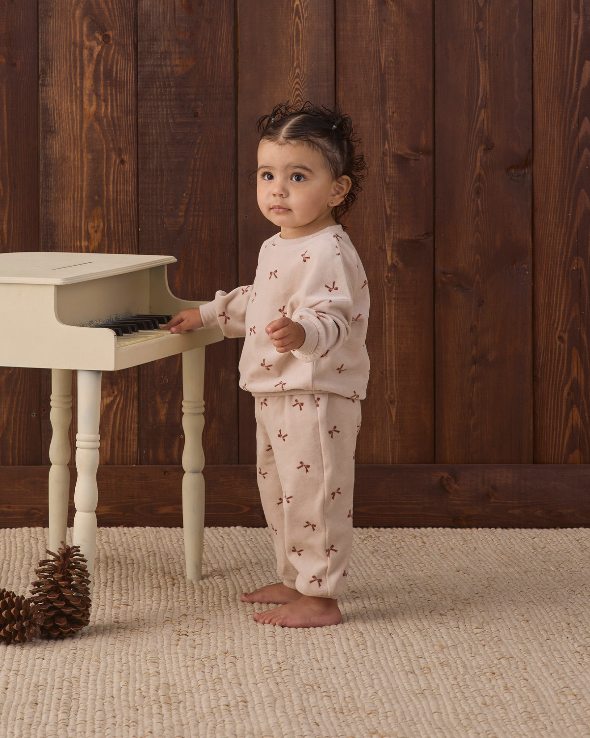 Velour Relaxed Sweatpants | Bows