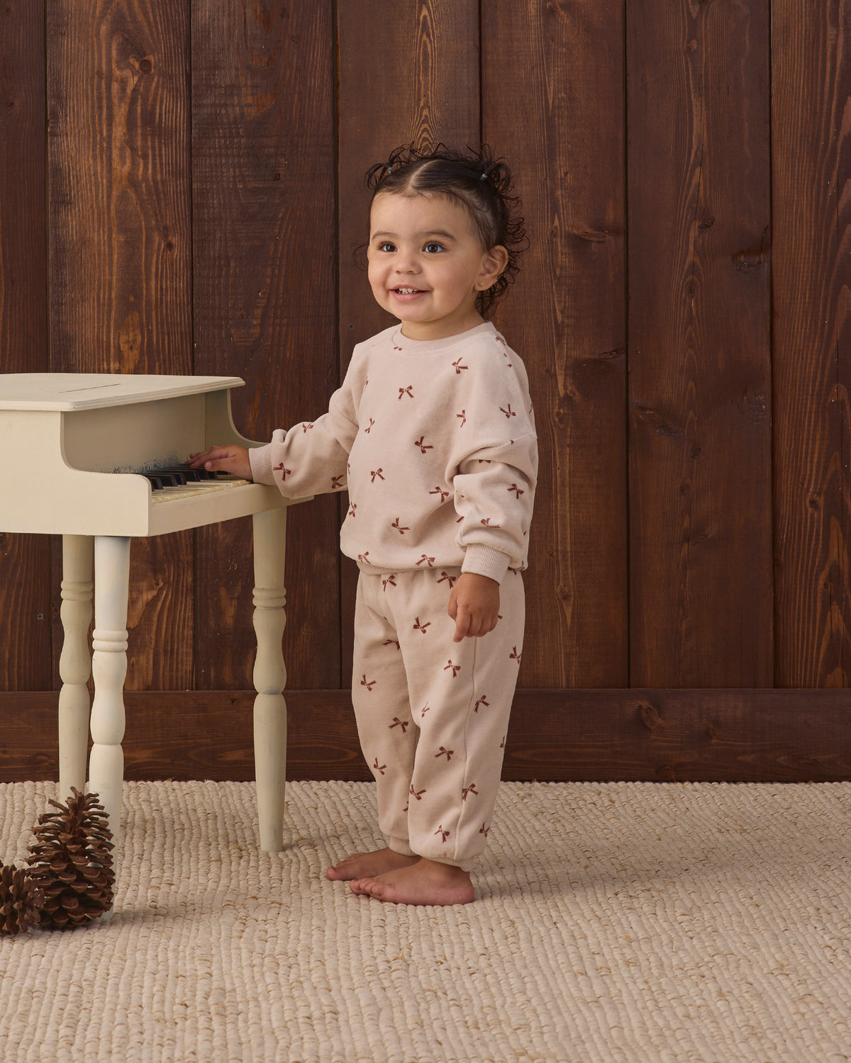 Velour Relaxed Sweatpants | Bows