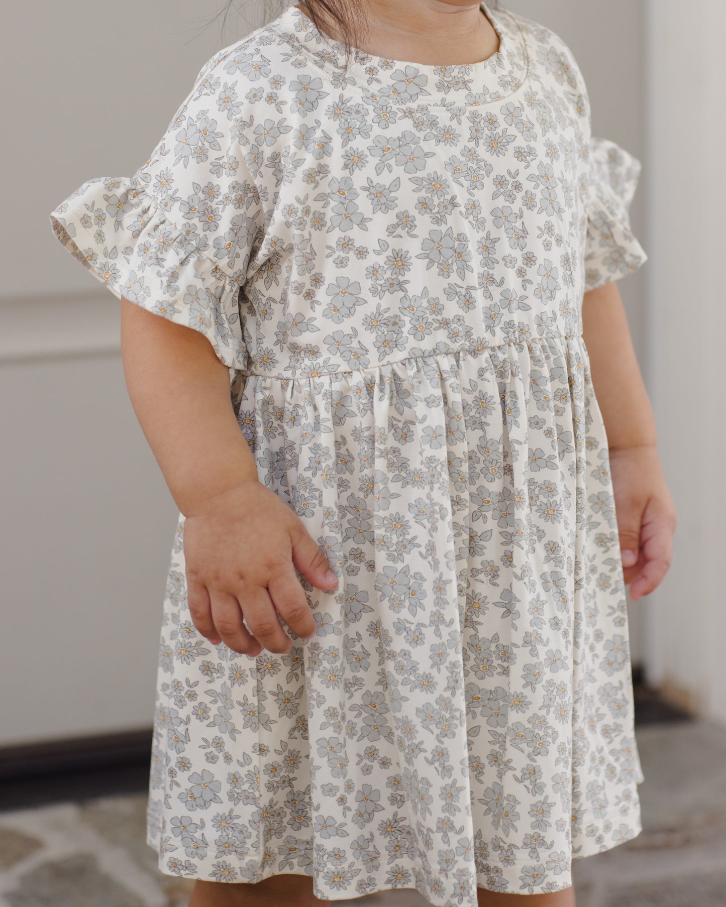 Bamboo Babydoll Dress | Blue Floral