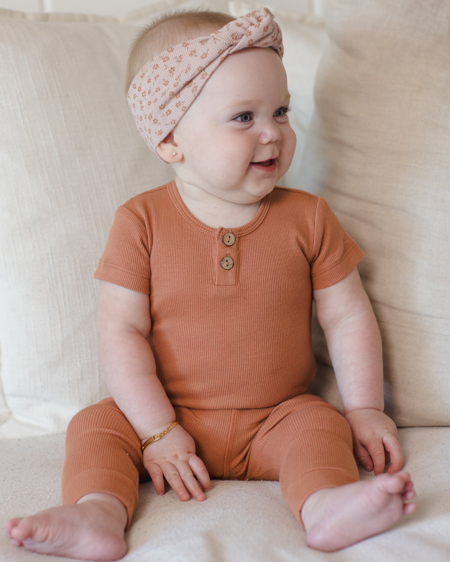 Ribbed Henley Bodysuit | Poppy