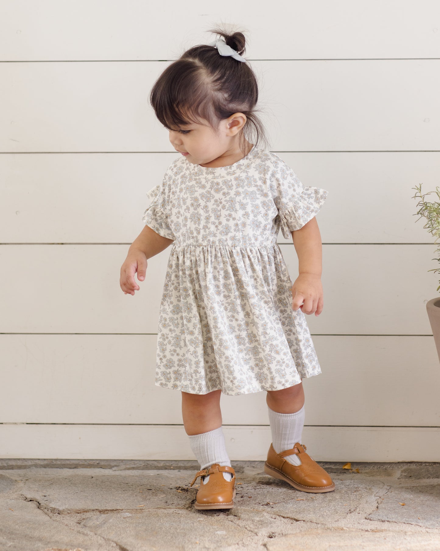 Bamboo Babydoll Dress | Blue Floral