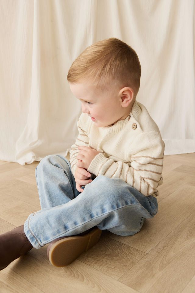 Malcolm Knitted Jumper | Cloud/Brioche