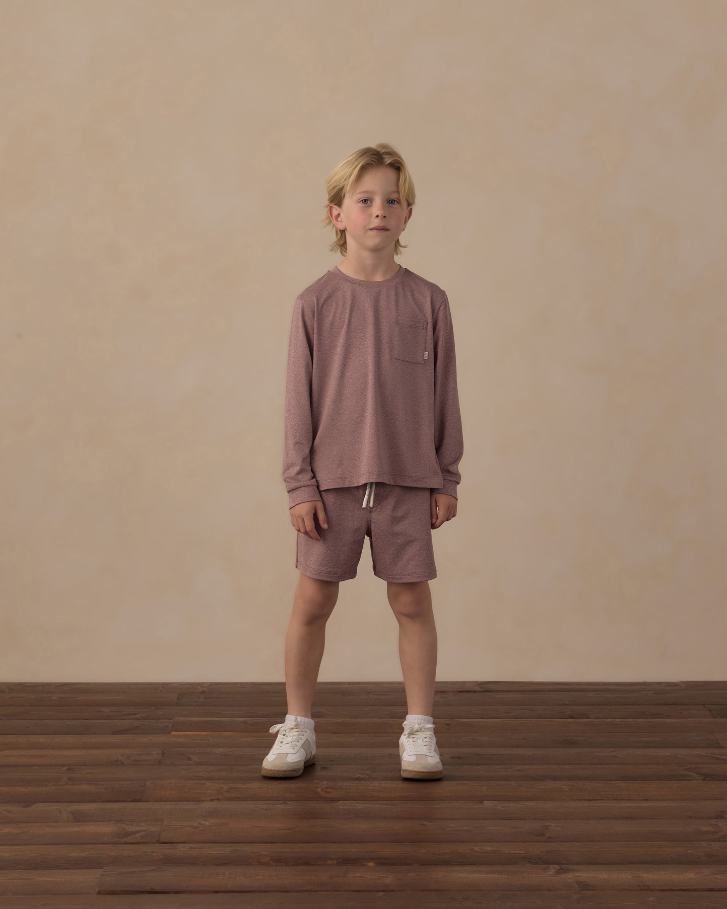 Long Sleeve Pocket Tee | Heathered Mulberry
