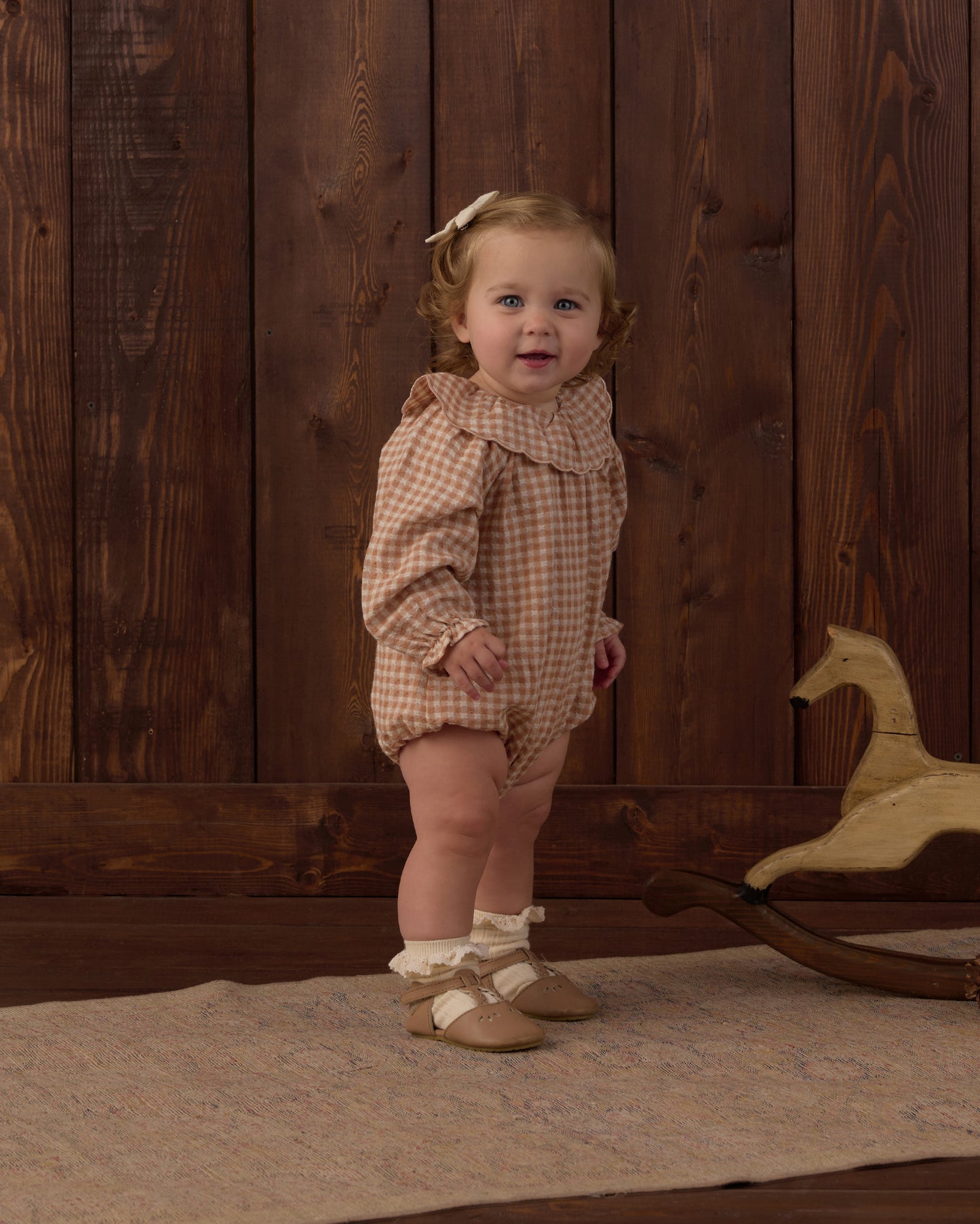 Colette Romper | Fawn Gingham