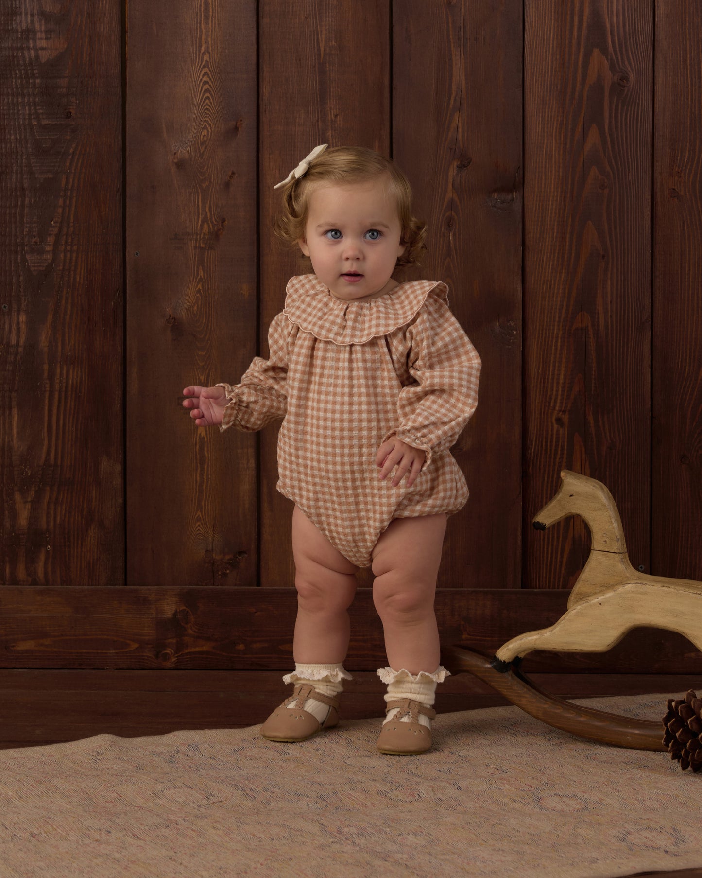 Colette Romper | Fawn Gingham