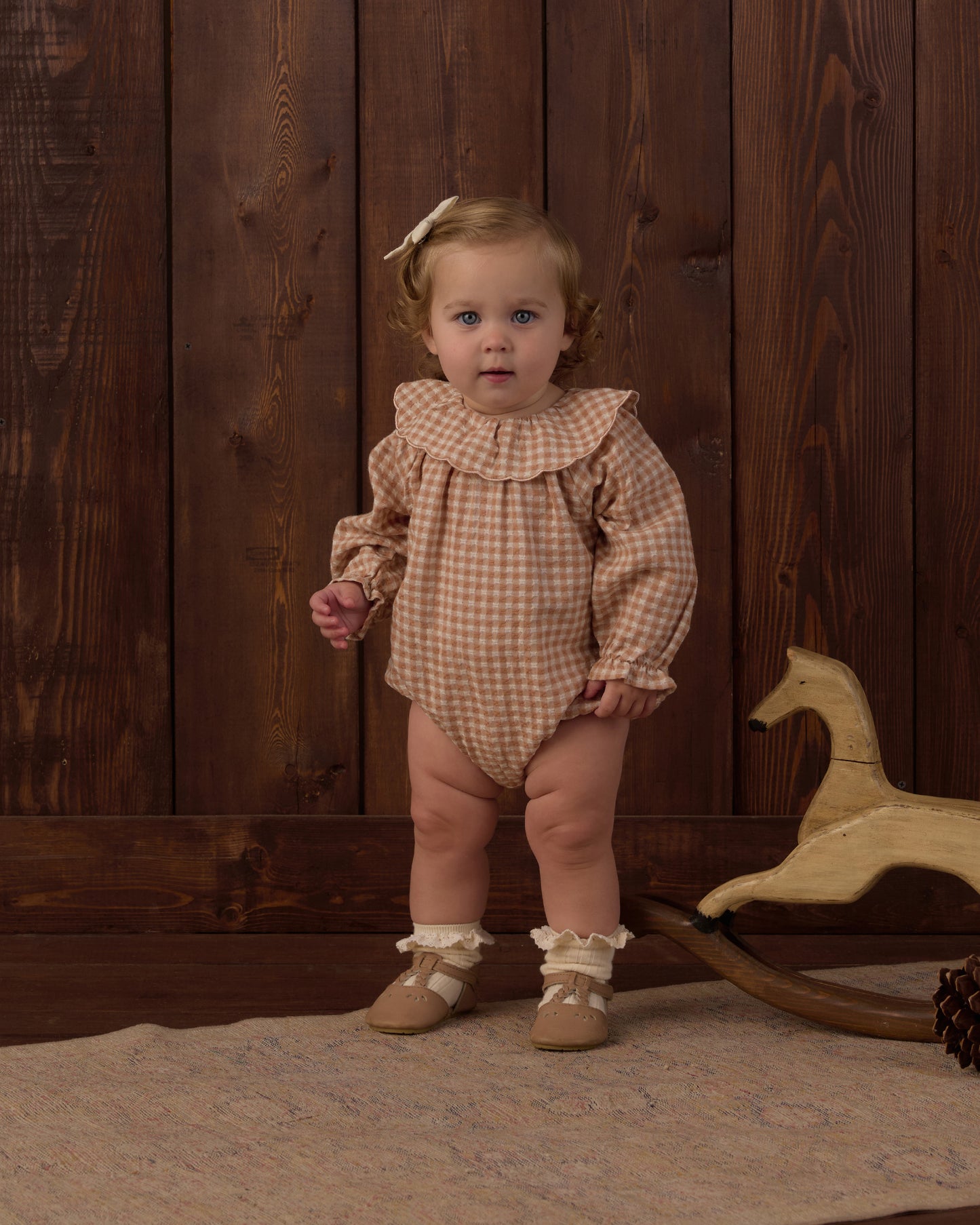 Colette Romper | Fawn Gingham