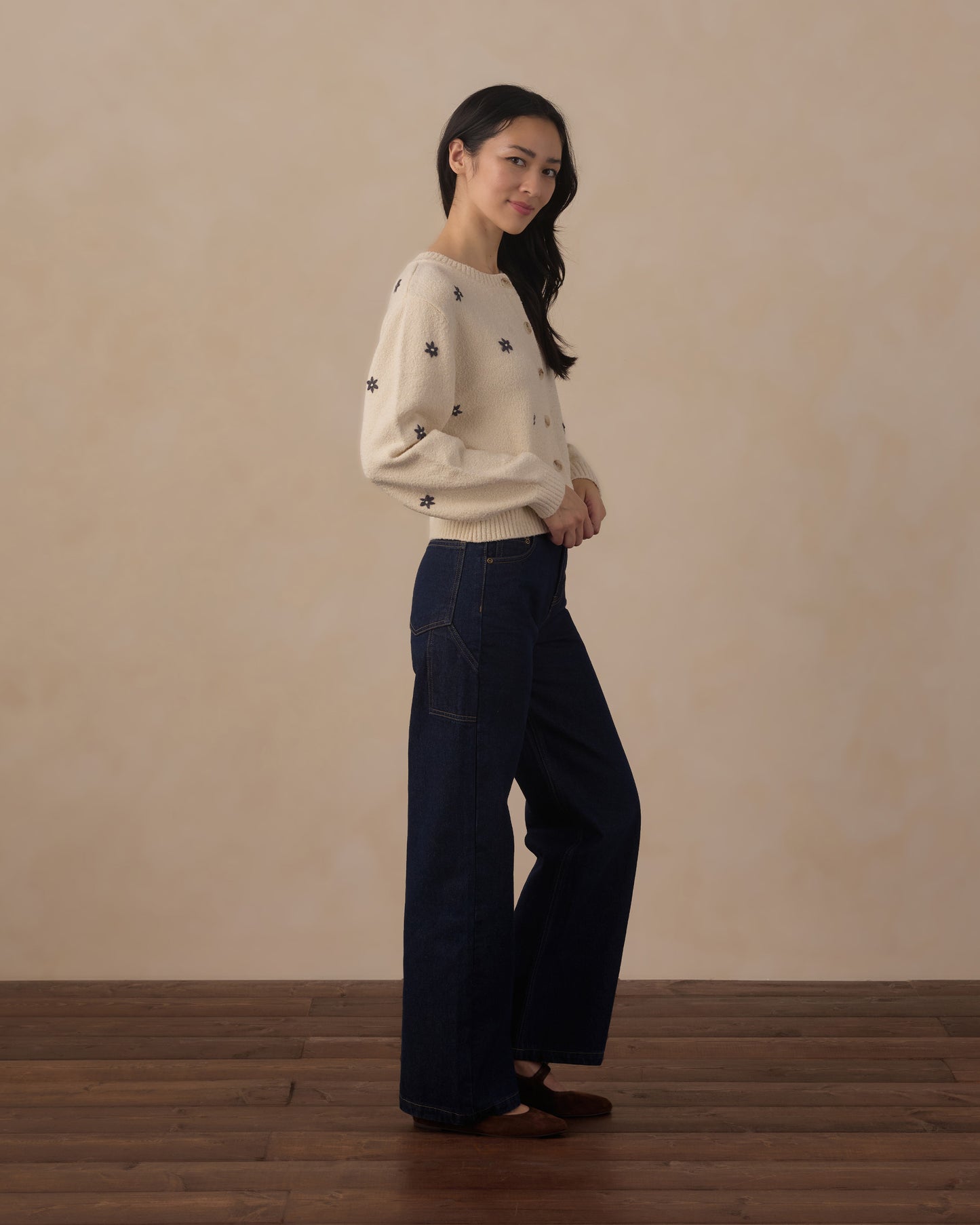 Women's Cheyenne Cardigan | Midnight Daisies