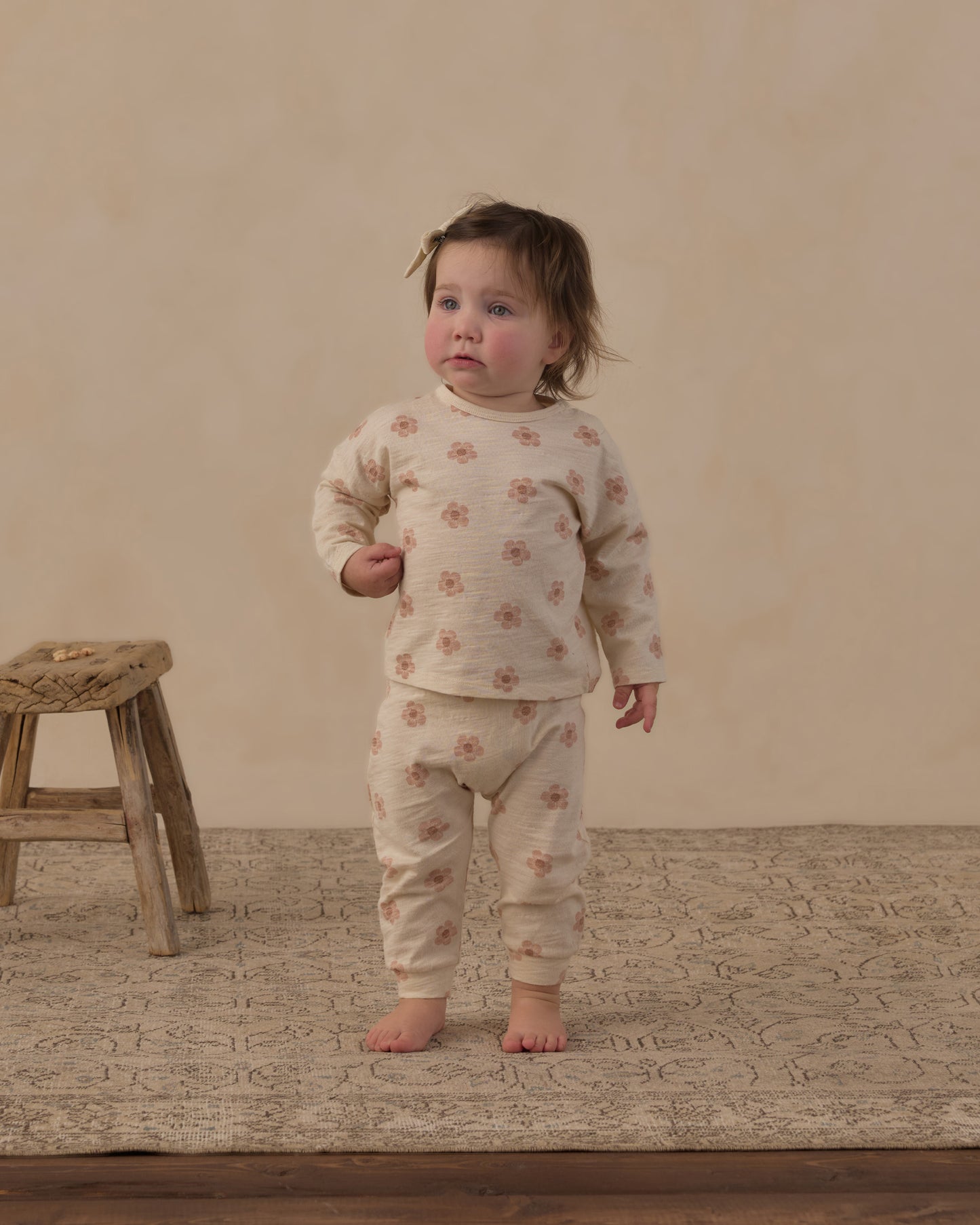 Long Sleeve Tee + Pant Set | Pink Daisies