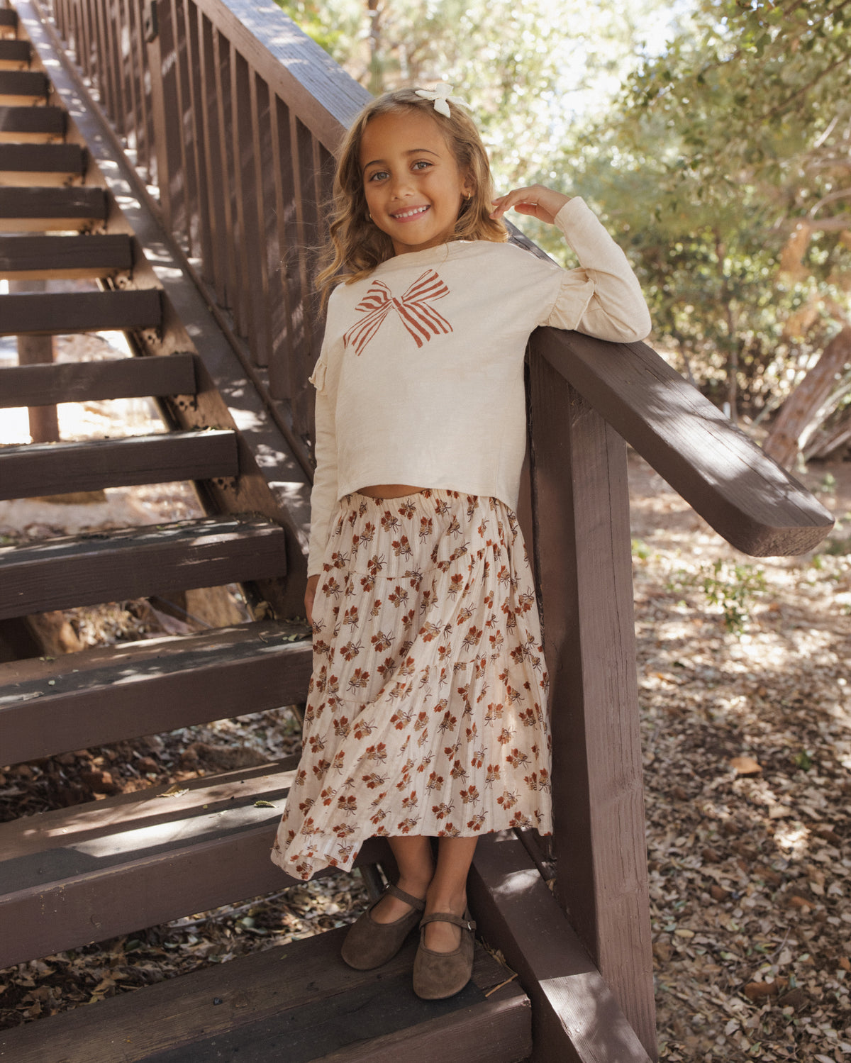Ruffle Long Sleeve Tee | Bow
