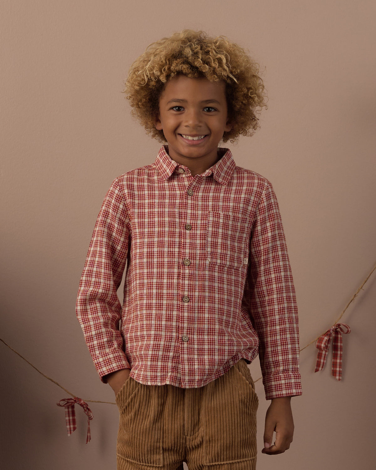 Collared Long Sleeve Shirt | Vintage Plaid