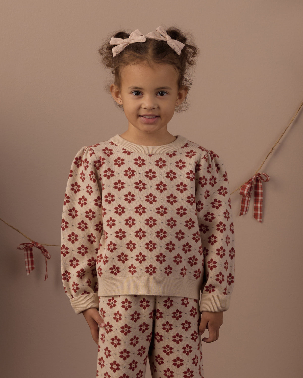 Jacquard Knit Set | Poinsettia