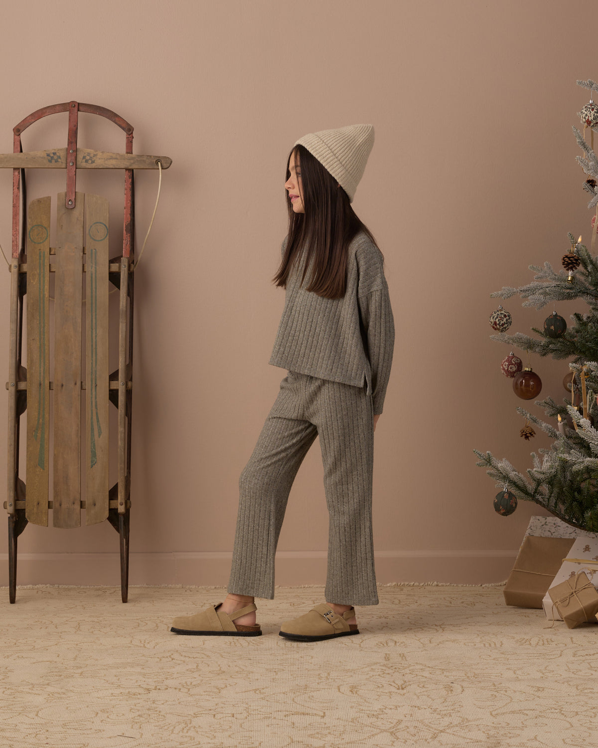 Cozy Rib Knit Set | Evergreen