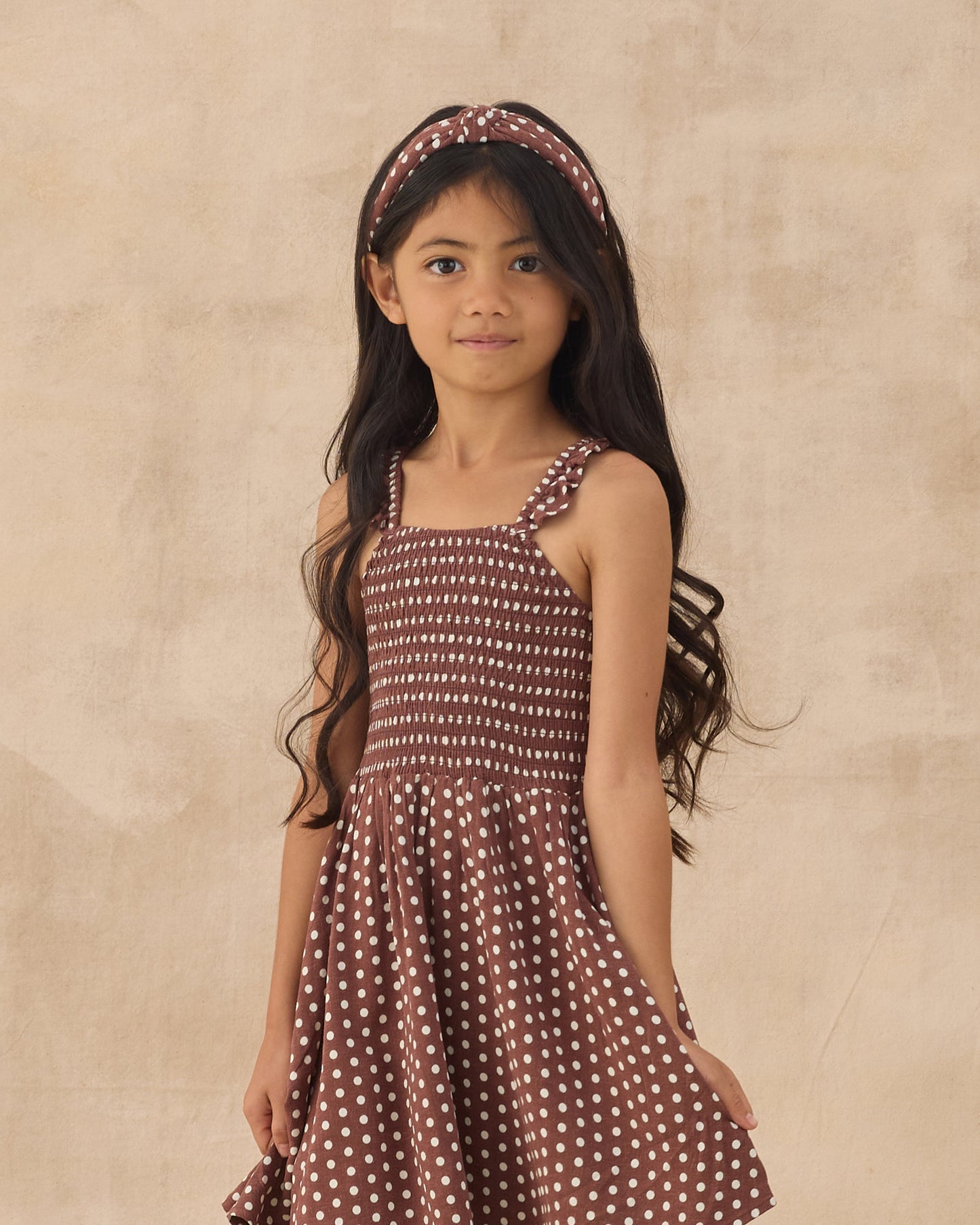 Lainey Dress | Chocolate Polka Dot
