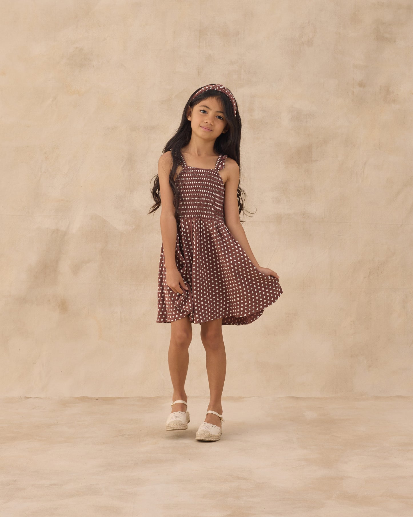Lainey Dress | Chocolate Polka Dot