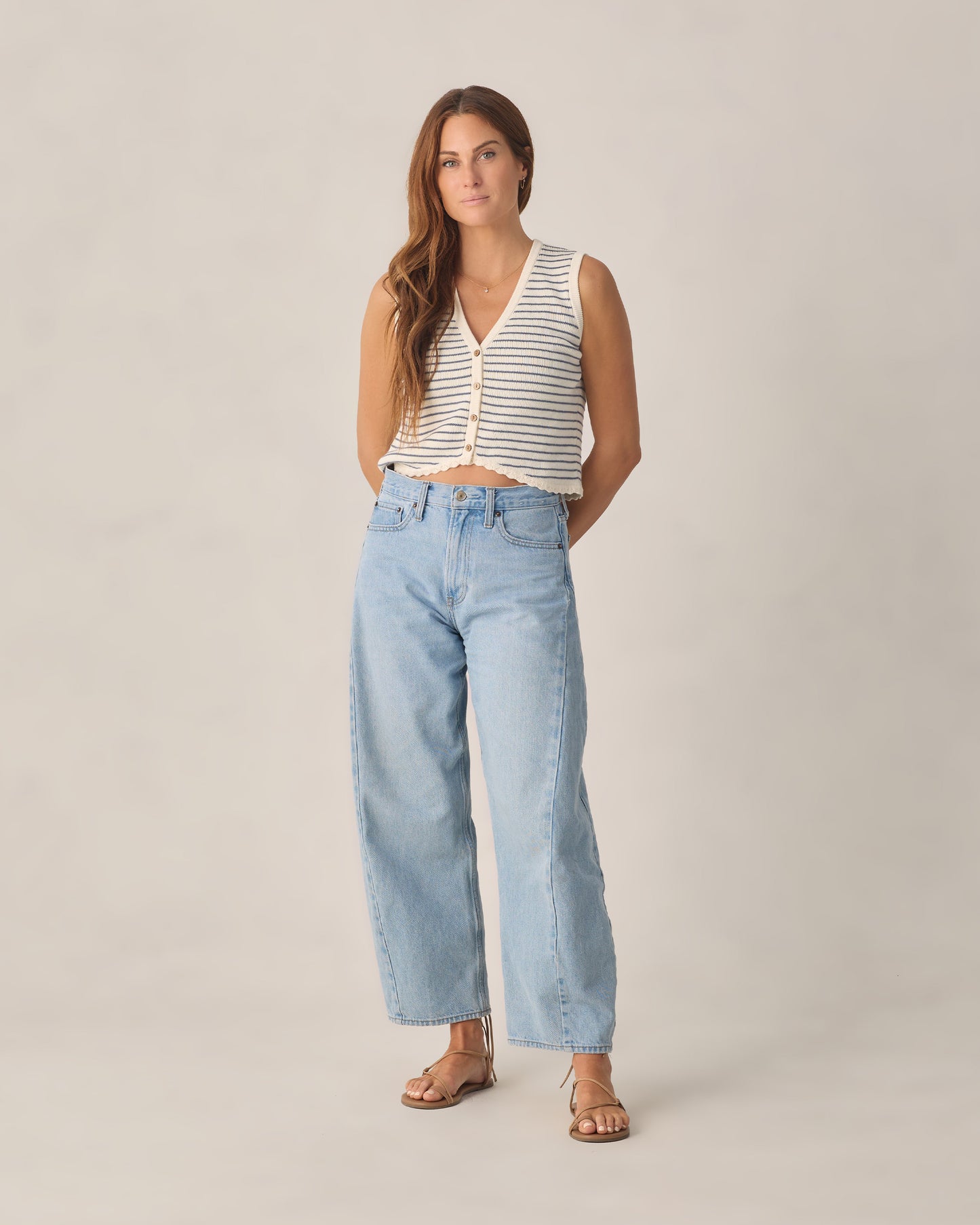 Knit Vest || Marine Stipe