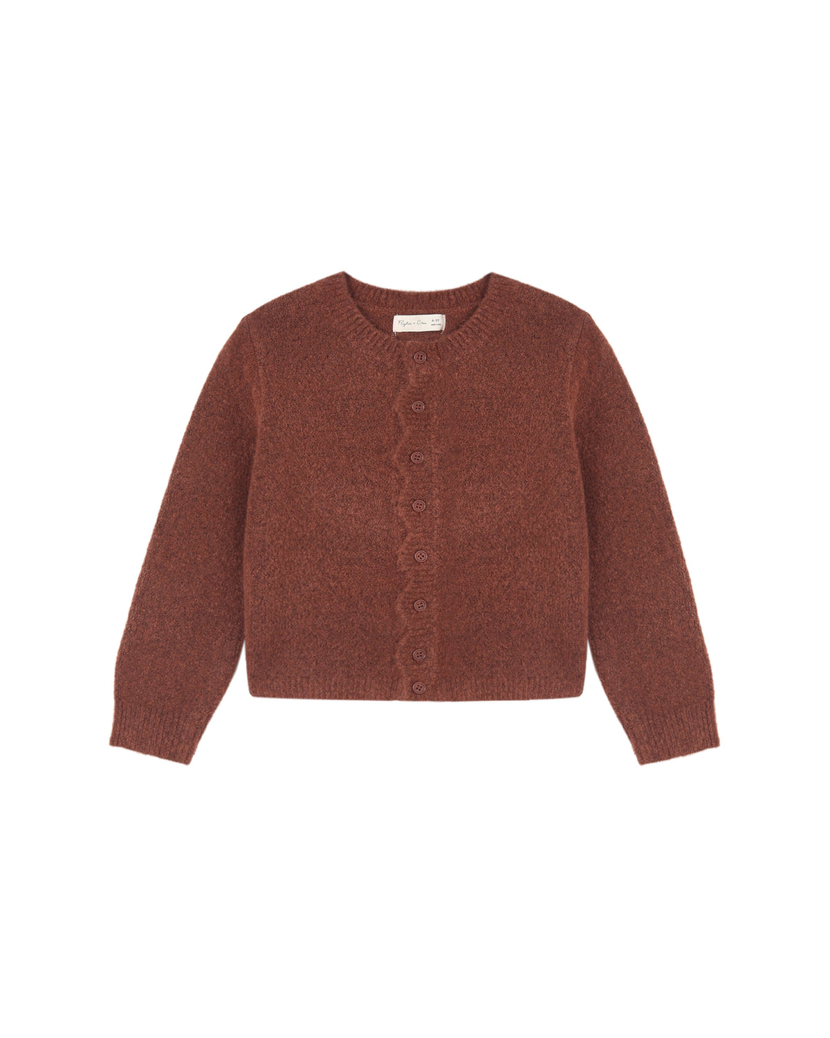 Scallop Cardigan | Brick