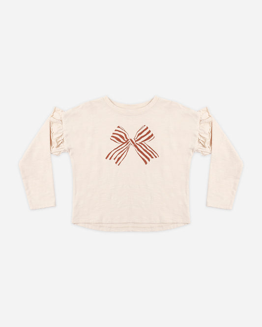 Ruffle Long Sleeve Tee | Bow
