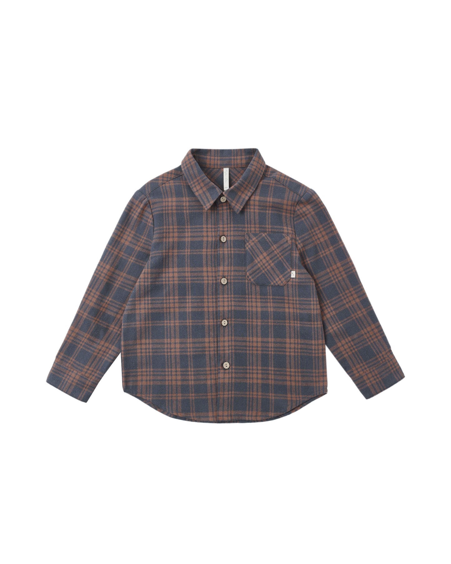 Collared Long Sleeve Shirt | Midnight Plaid