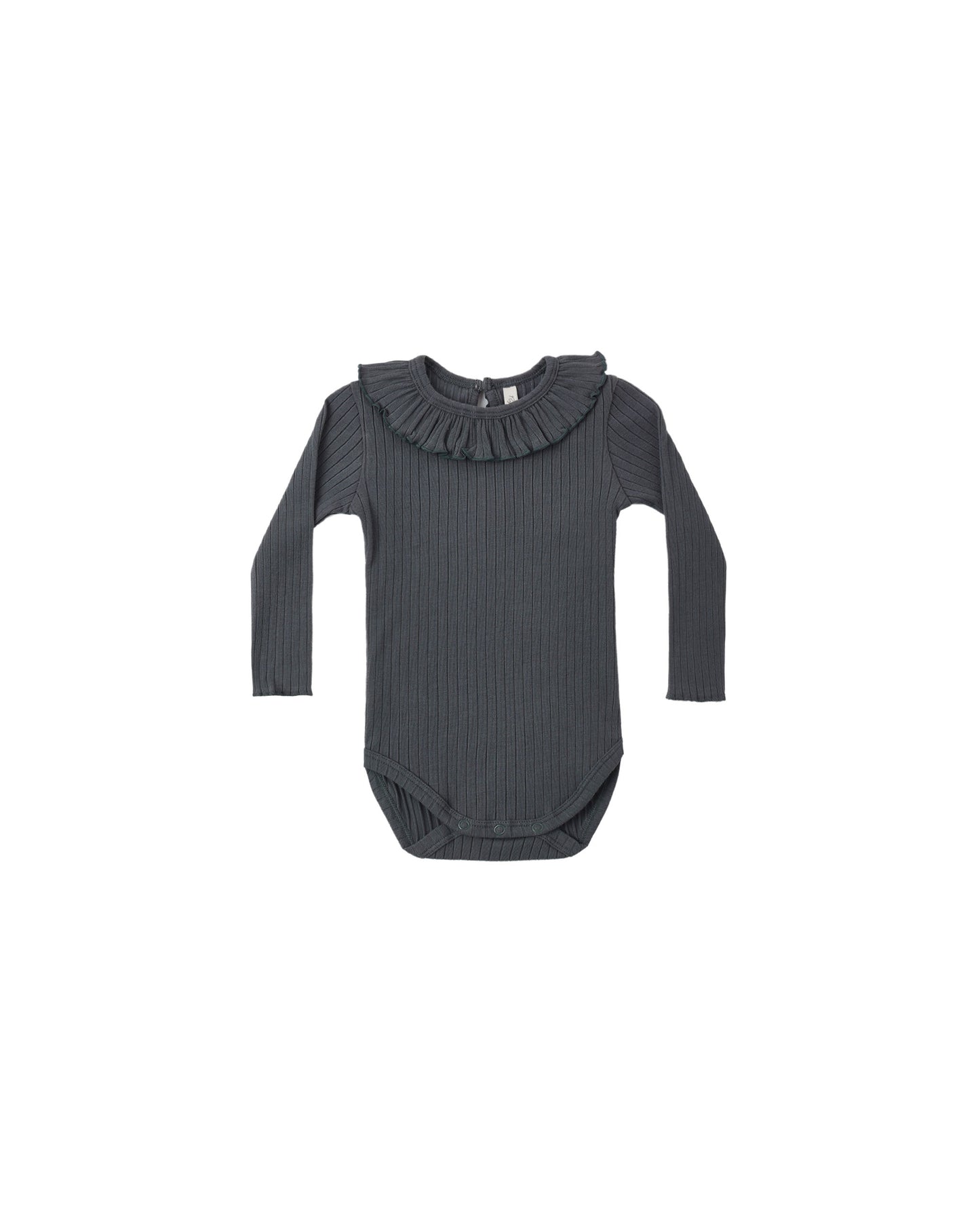 Ruffle Collar Bodysuit | Midnight