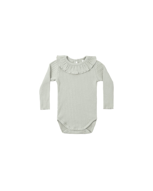 Ruffle Collar Bodysuit | Sage