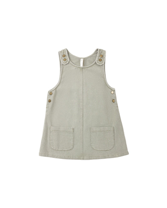 Odette Overall Dress | Dark Sage