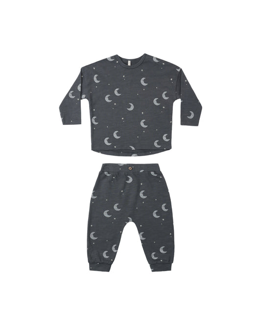 Long Sleeve + Pant Set | Moons