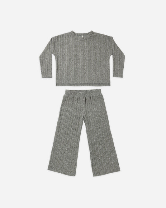 Cozy Rib Knit Set | Evergreen