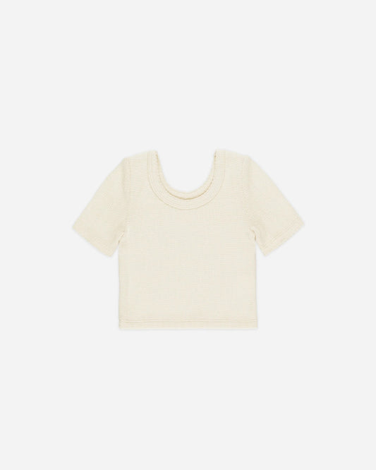 Scallop Tee I Natural