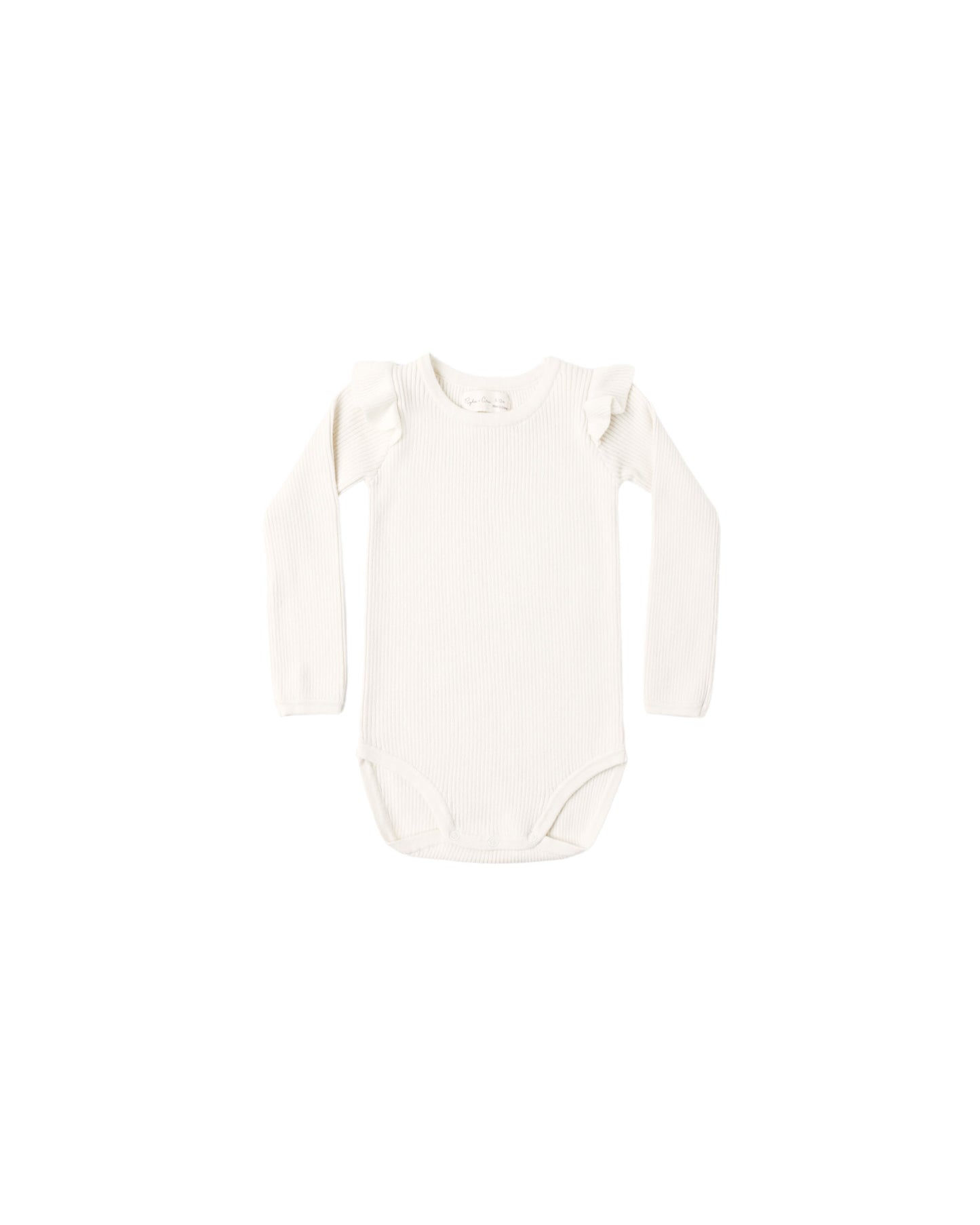 Shoulder Ruffle Bodysuit | Natural