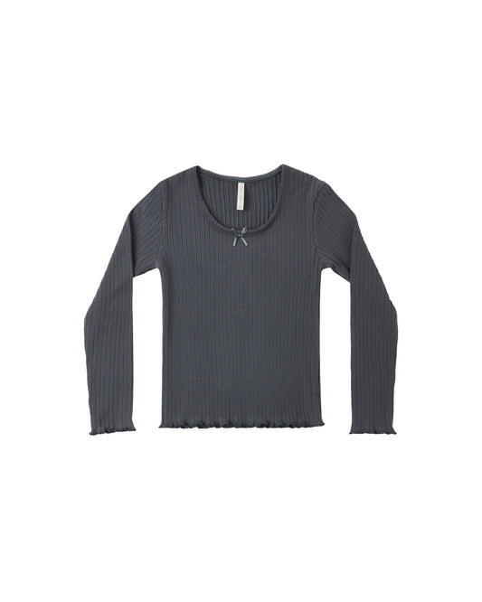 Ribbed Long Sleeve | Midnight