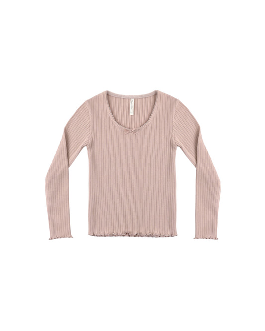 Ribbed Long Sleeve | Rosewood