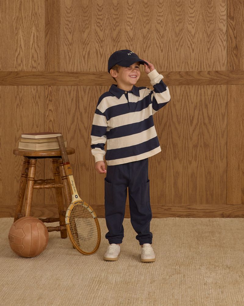 Rugby Polo | Navy Stripe